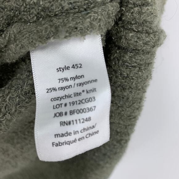 Barefoot Dreams Cozychic Lite Size XS/S Circle Cardigan Sweater Open Front Green - Picture 6 of 6